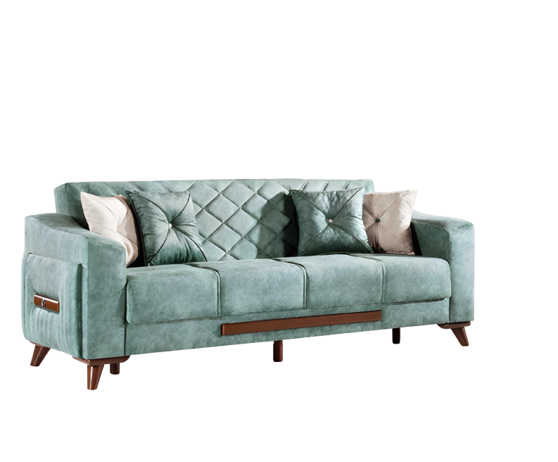 Textil Sofa 3 Sitzer Polster Sofas Design Couch Möbel Dreisitzer Turkis