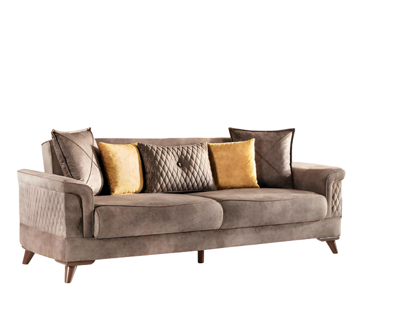 Sofa 3 Sitzer Wohnlandschaft Sofas Couch Polster Garnitur Stoff Leder Modern
