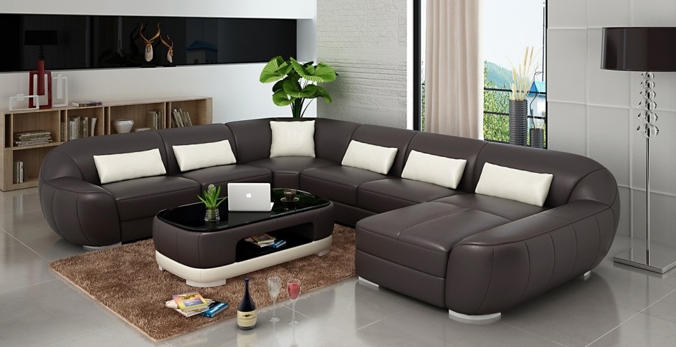 Modernes Ledersofa + USB,Ecksofa Wohnlandschaft Sitz Polster Couch Garnitur Neu