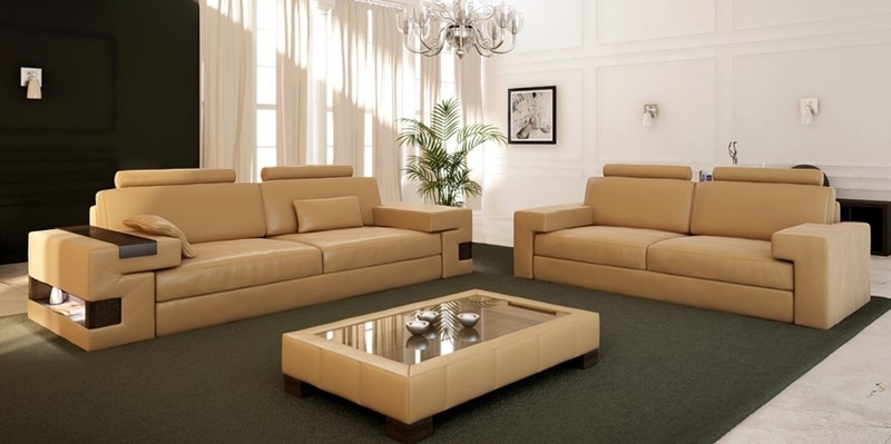 Ledersofa Sofagarnitur 3+2+1 Couch Sitz Polster Sofa Garnitur Set Nassau Be