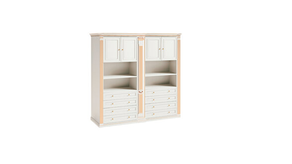 Weißer Stilvoller Schlafzimmer Kleiderschrank Massivholzmöbel Luxusmöbel