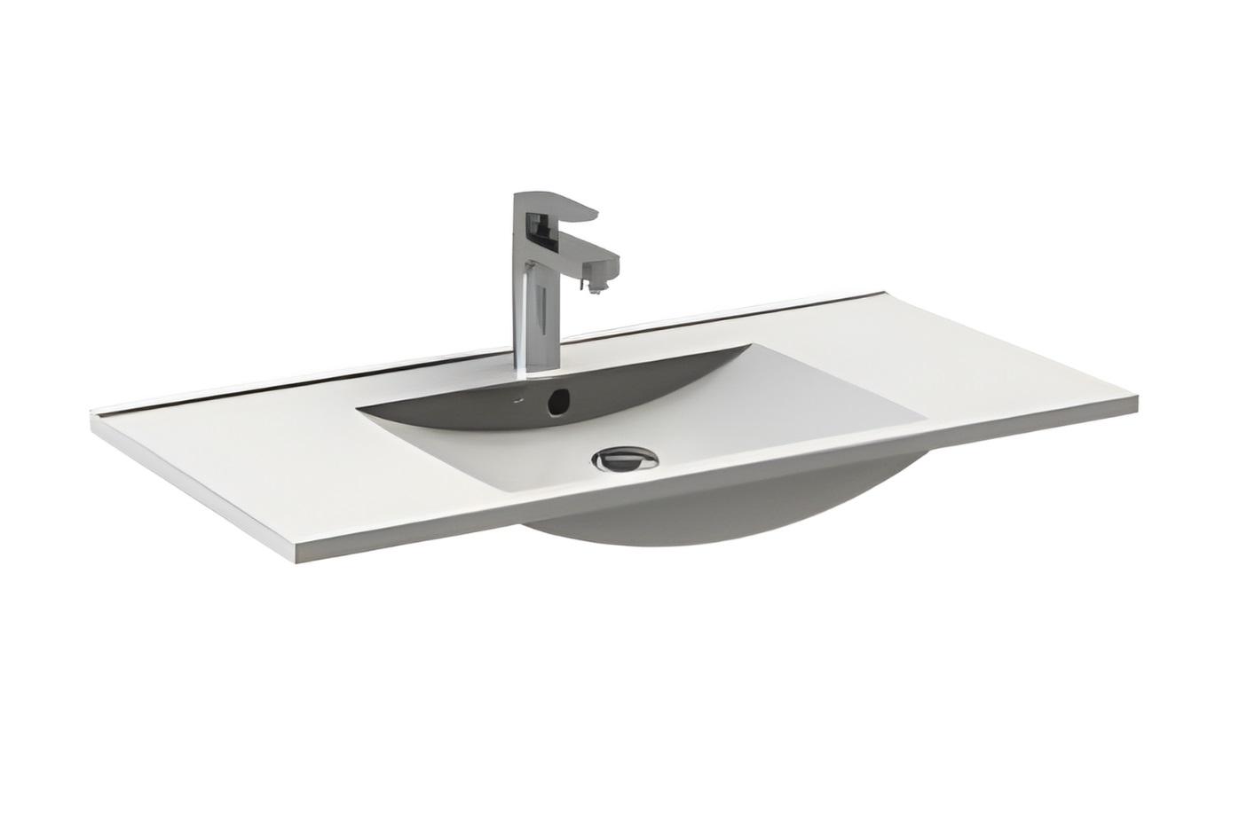Waschbecken Keramik Waschtisch Badezimmerwaschbecken Weiß Bad Möbel