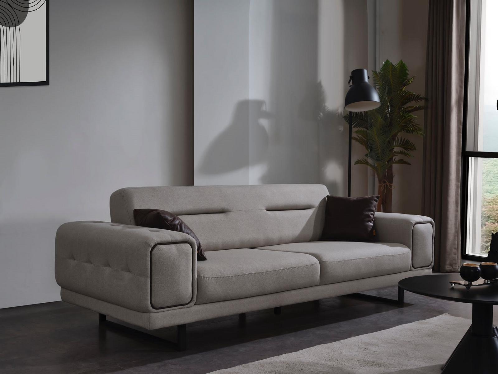 Modern Dreisitzer Sofa Wohnzimmer Einrichtung Luxus Sofas Couch Design Neu
