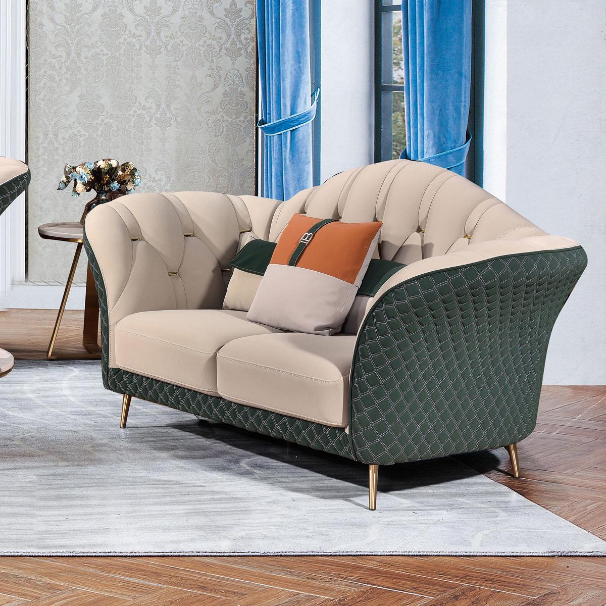Dreisitzer Italienische Stil Möbel Sofa 3 Sitzer Modernes Sofa Ledersofa Couch