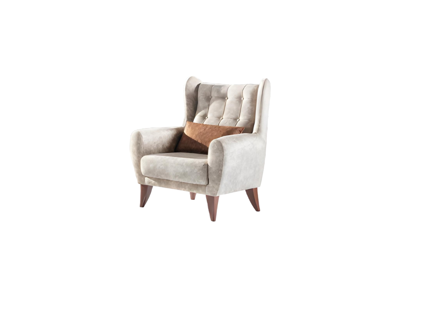 Textil Sessel 1 Sitzer Sofa Polster Sofas Design Luxus Klassische Modern Lehn