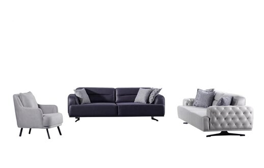 Sofa 3-Sitzer Couch Sitzgruppe Sessel Polsterkombination Garnitur Wohnzimmer