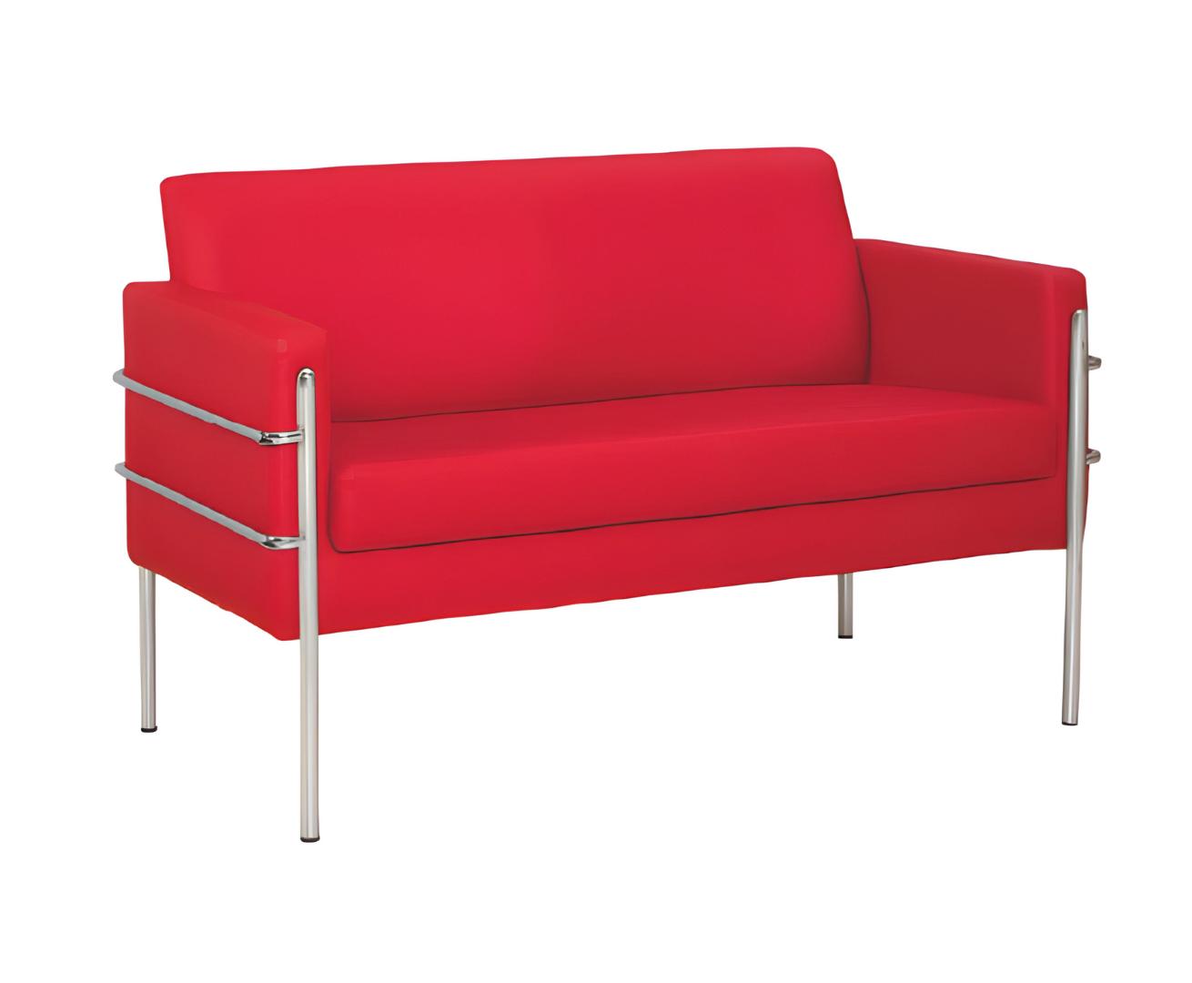 Sofa 2 Sitzer Sofa Polster Leder Design Luxus Stoffsofas Büromöbel Textil
