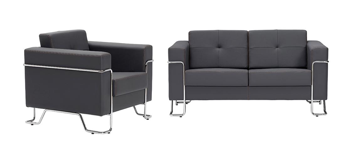 Sofa 2 Sitzer Design Luxus Sofas Modern Sessel Couch 3er Ledersofa Möbel