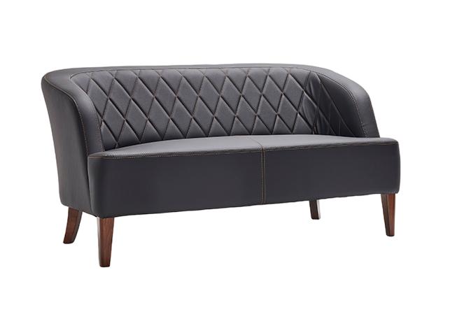 Textil 2 Sitzer Sofa Leder Polster Sofas Design Luxus Büromöbel