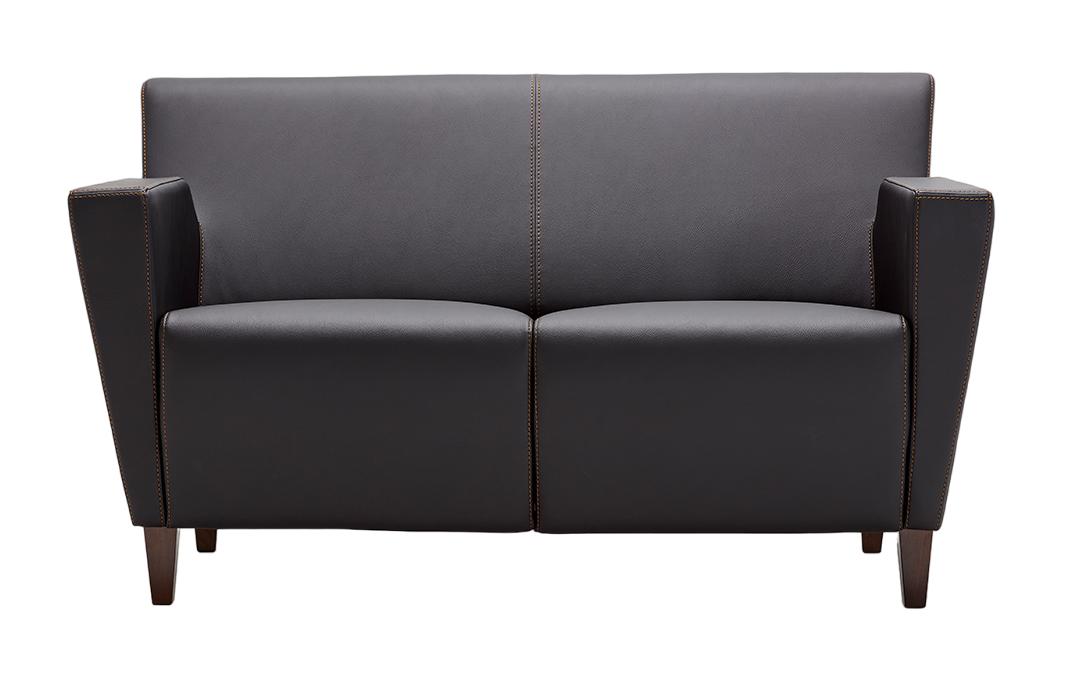 Sofa 2 Sitzer Büromöbel Polster Design Luxus Couch Leder Sofas