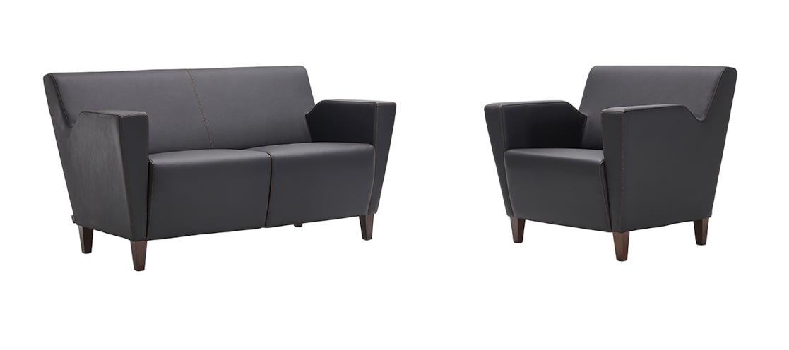 Design Sofa 2 Sitzer Sessel Couch Polster Luxus Modern Leder Couchen Sofas