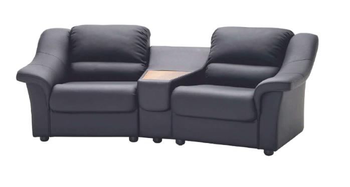 Ecksofa Sofa 2 Sitzer Leder Luxus Design Büromöbel Couch Möbel