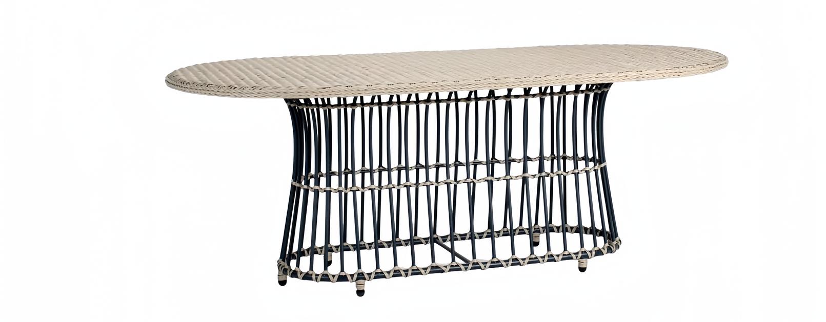 Esstisch Luxus Moderner Cremeweiß Hochwertig Rattan Design Kaffeetisch