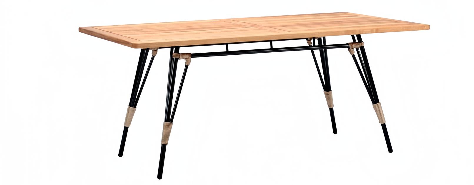 Esstisch Hochwertig Rechteckig Braun Luxus Rattan Moderner Design