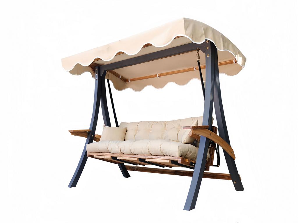 Robuste Outdoor-Schaukel Designer Garten Möbel Robustes Metallgestell Neu