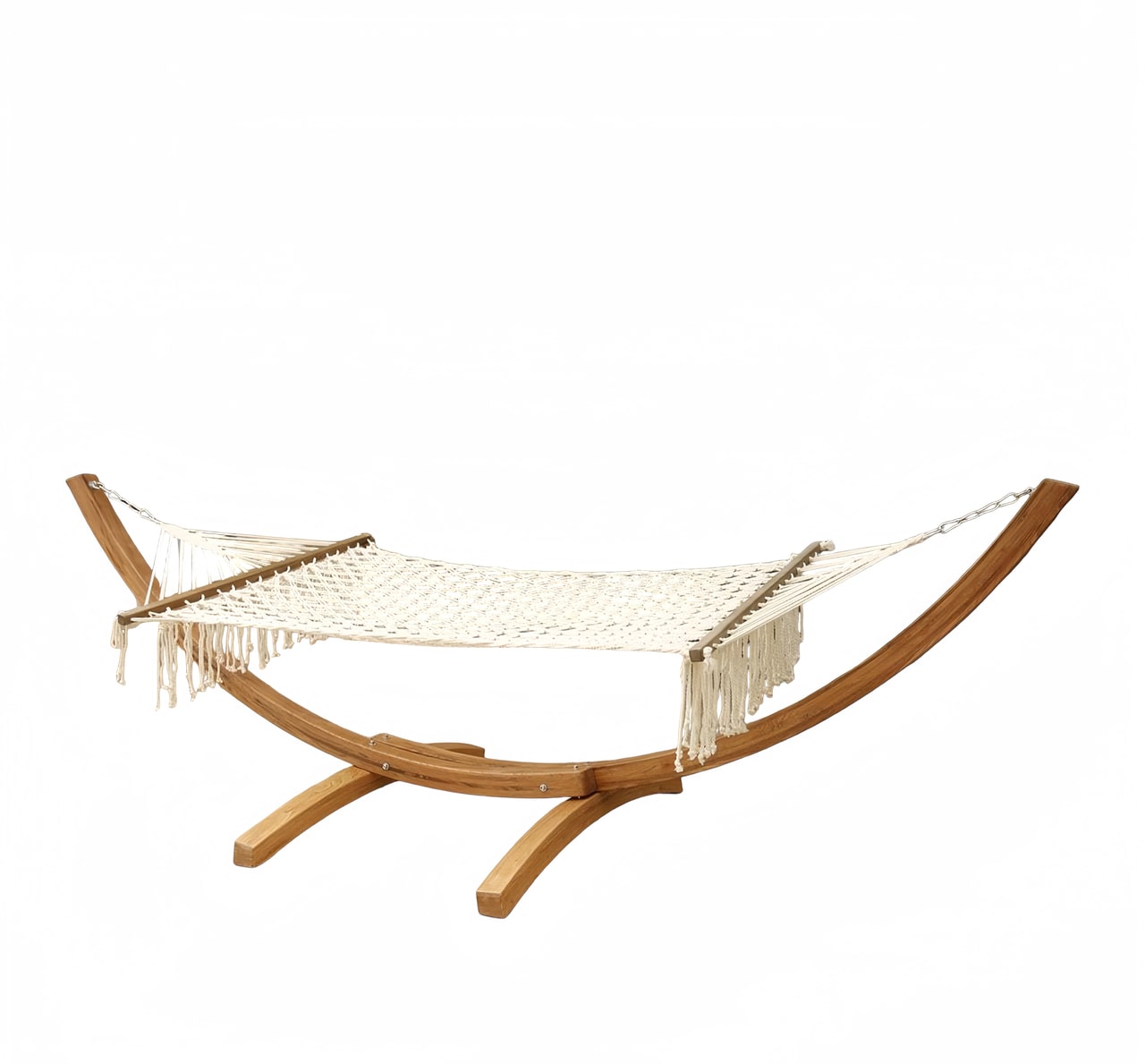 Luxus Weiß Komfortable Bequeme Hängematte für Entspannung Garden Holz 200x140 cm