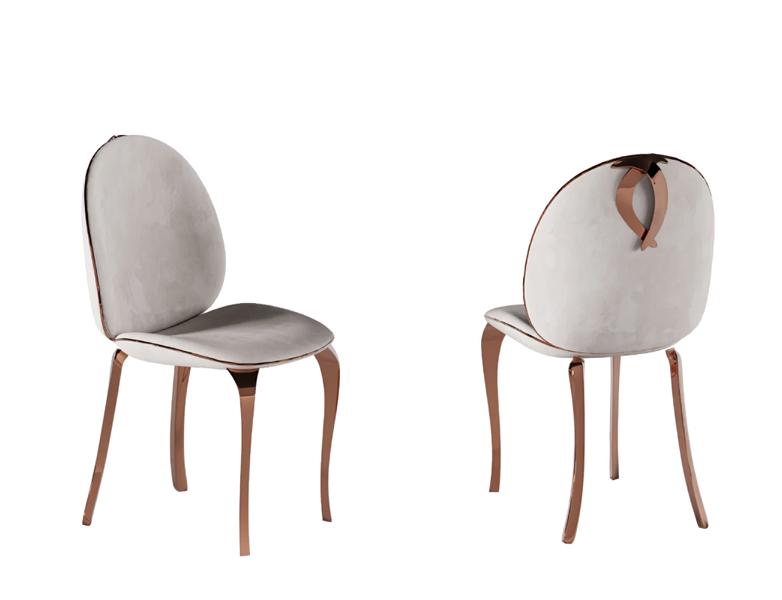 Weißer Polsterstuhl Luxus Esszimmer Einrichtung Einsitzer Stuhl Stilvoll Neu