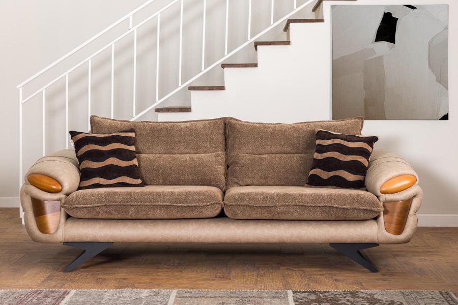 Dreisitzer Sofa 3 Sitzer Sofas Luxus Textil Couchen big Polster Designer Möbel