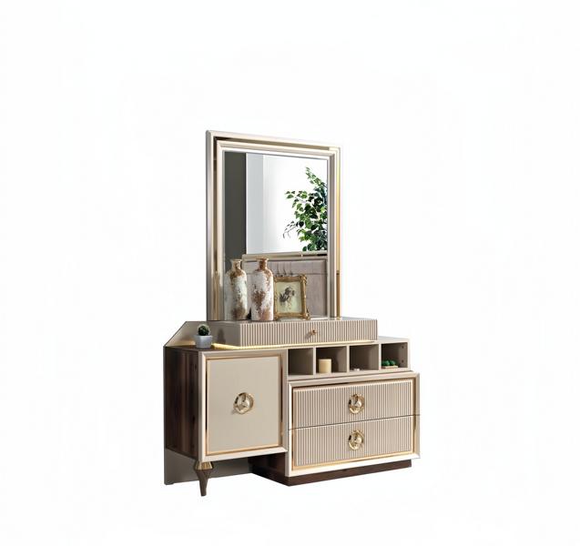 Kommode Hochwertig Luxus Holzmöbel Design Moderne Schlafzimmer Einrichtung Beige