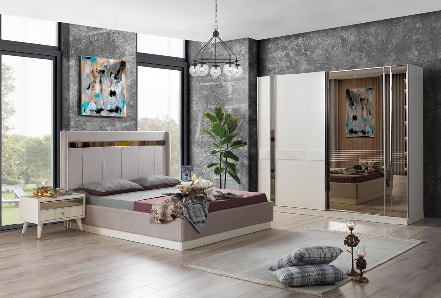 Komplettset Designer Schlafzimmer Komplettangebot Schlafzimmermöbel Set 4tlg.