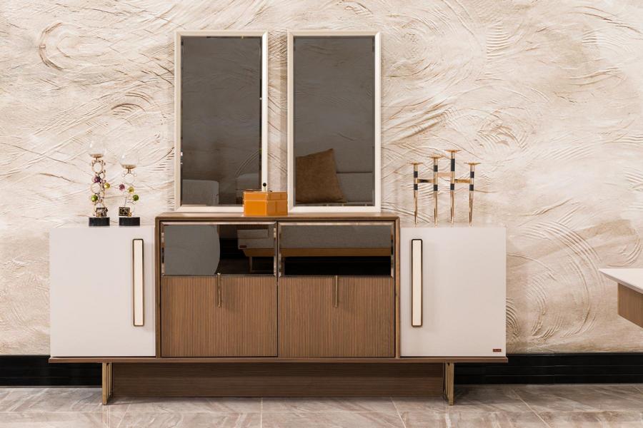 Konsolen Braun Hochwertig Tische Tisch Möbel Sekretär Holz Konsolentisch Konsole