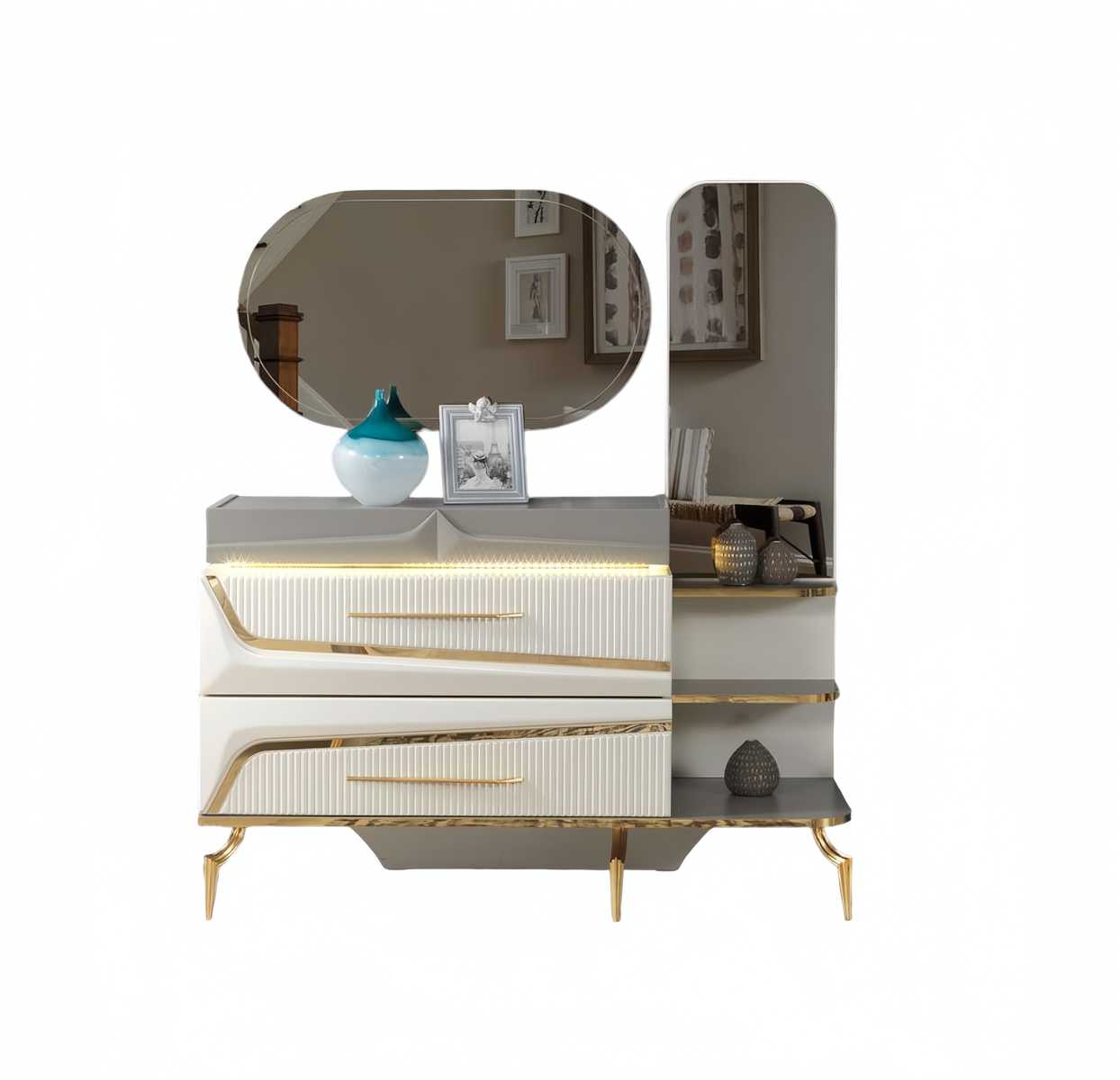 Kommode Weiß Luxus Holzmöbel Design Moderne Schlafzimmer Einrichtung Schrank