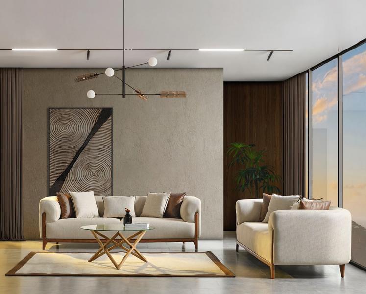 Sofa Sofagarnitur 2x 3 Sitzer Set Design Polster Couchen Modern Garnitur