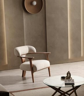 Sessel Design Couch Sofa Relax Textil Lounge Club Polster Sitzer Luxus Beige