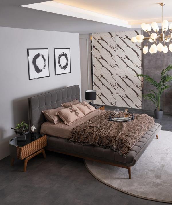 Schlafzimmer Komplett Bett Doppelbett 2x Nachttische Schlafzimmergarnitur