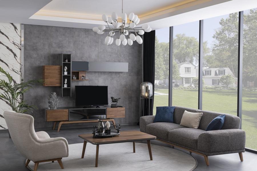 Sideboard Wandschrank Couchtisch Sofa 3 Sitzer Sessel Wohnzimmer Set