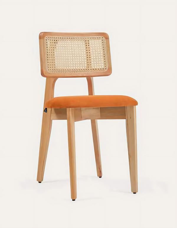 Esszimmerstuhl Weiß Orange Holz Attraktiv Vielseitig Stabil Harmonisch