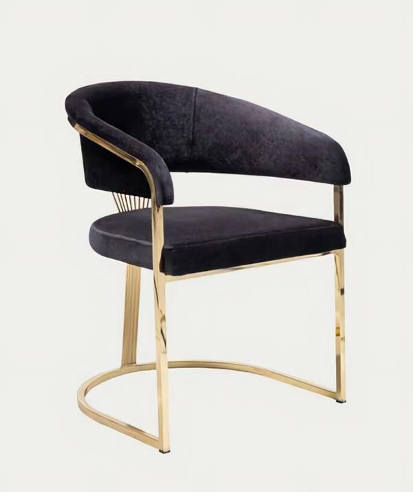Esszimmerstuhl Schwarz Gold Holz Elegant Exklusiv Stabil Ästhetisch Wertvoll