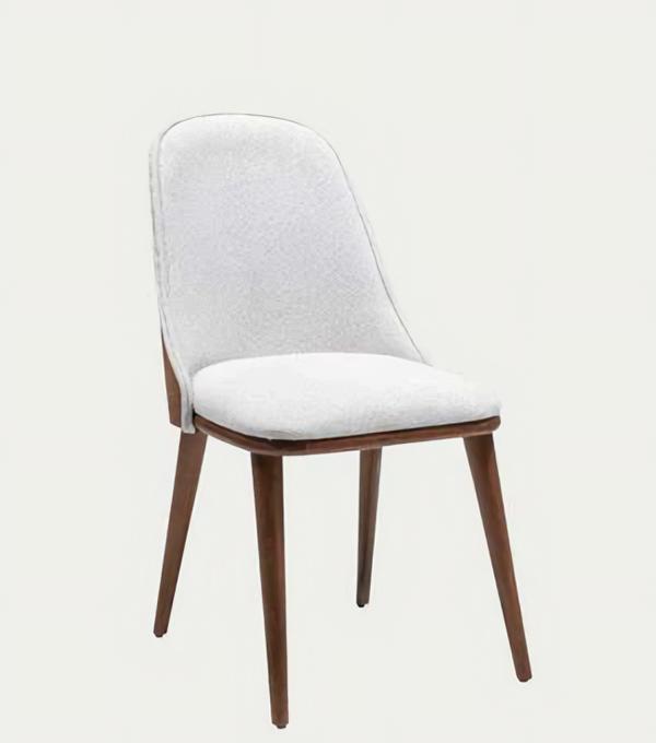 Esszimmerstuhl Braun Weiß Holz Modern Stilvoll Komfortabel Stuhl Lehnstuhl