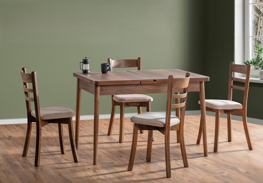 Esszimmer Set Hochwertig Garnitur Tisch 4x Stühle Design Modern Möbel Esstisch