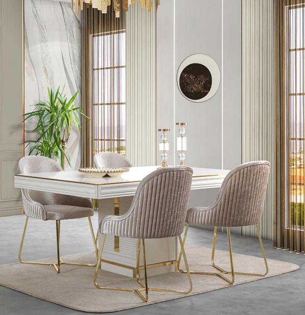 Esszimmerset Essgruppe Tisch- und Stuhl-Set Essplatz Esstischkombination 5tlg