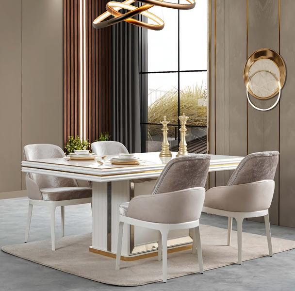 Essgruppe Esszimmerset Esstischkombination Tisch- und Stuhl-Set Essplatz 5tlg