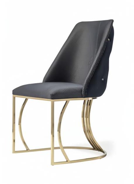 Moderne Polsterstuhl Textil Lehnstuhl Stuhl Schwarz Armlehne Esszimmer Möbel