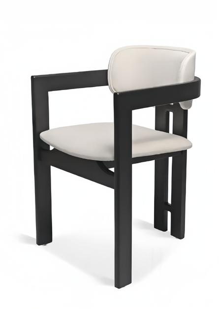 Lehnstuhl Stuhl Esszimmer Moderne Design Textil Weiß Armlehne Polsterstuhl