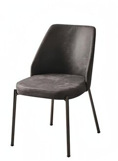 Polsterstuhl Moderne Design Textil Lehnstuhl Stuhl Grau Armlehne Esszimmer