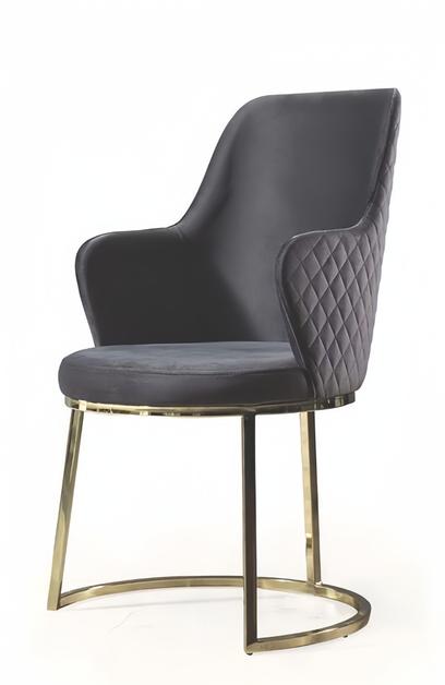 Polsterstuhl Moderne Design Textil Lehnstuhl Schwarz Esszimmer Luxus Möbel