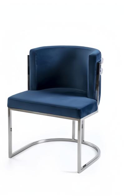 Esszimmer Moderne Design Textil Blau Lehnstuhl Armlehne Polsterstuhl Luxus Möbel