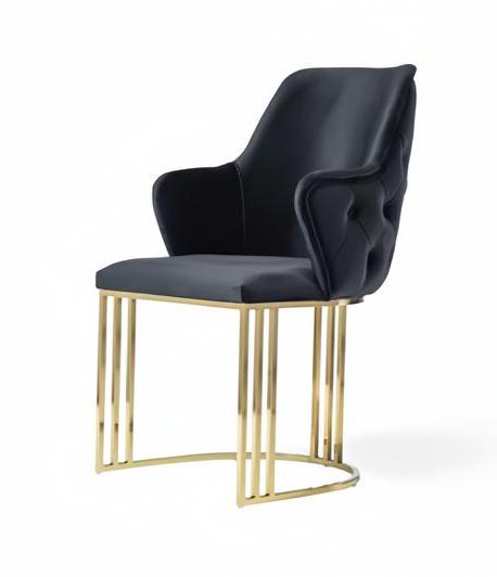 Polsterstuhl Moderne Design Textil Stuhl Lehnstuhl Schwarz Armlehne Esszimmer