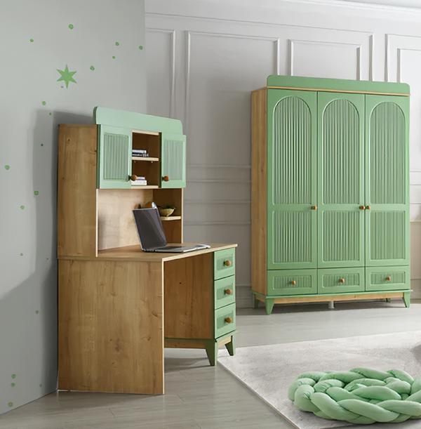 Komplett Jugendzimmer Kinderzimmer Set Kleiderschrank Schreibtisch Neu