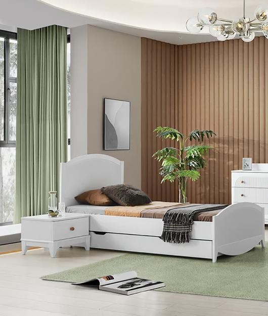 Bett + Nachttisch Kinderzimmer Möbel Bett Kinderbett Nachttisch 2tlg.