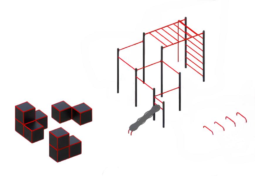 Straßensportgeräte Parallelbarren Slacklines Schultermuskeln Fitnessstationen