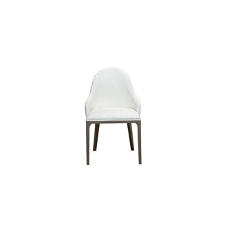 Weißer Esszimmerstuhl Designer Lehnstühle Holzfüße Designer Polsterstuhl