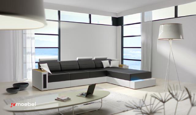 LEDERSOFA ECKSOFA ECKCOUCH WOHNLANDSCHAFT DESIGNER SOFA COUCH GARNITUR NEU