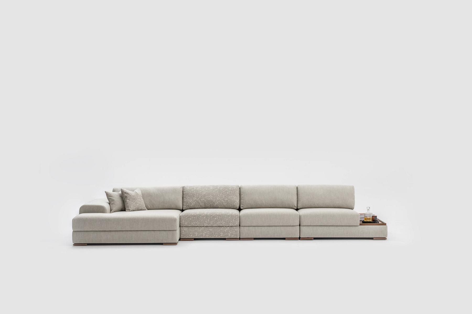 L-Form Ecksofa Wohnlandschaft Luxus Grau Eckgarnitur Design Möbel 455x150