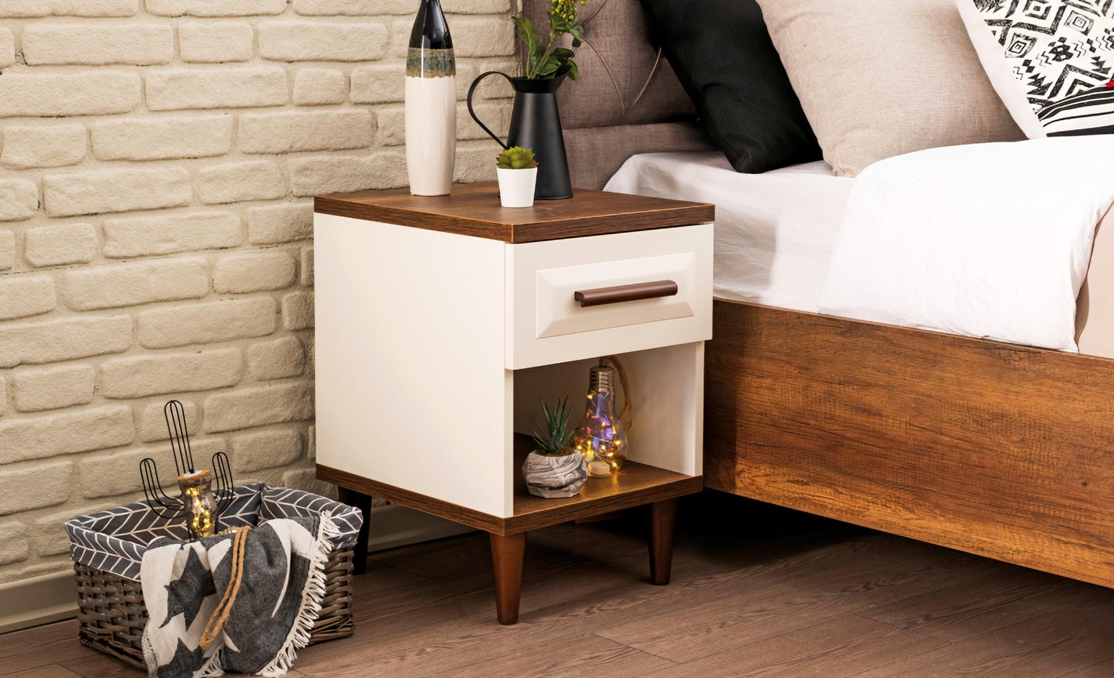 Beistelltisch Nachtschrank Bettkonsole Nachttisch Betttisch Nachtkommode
