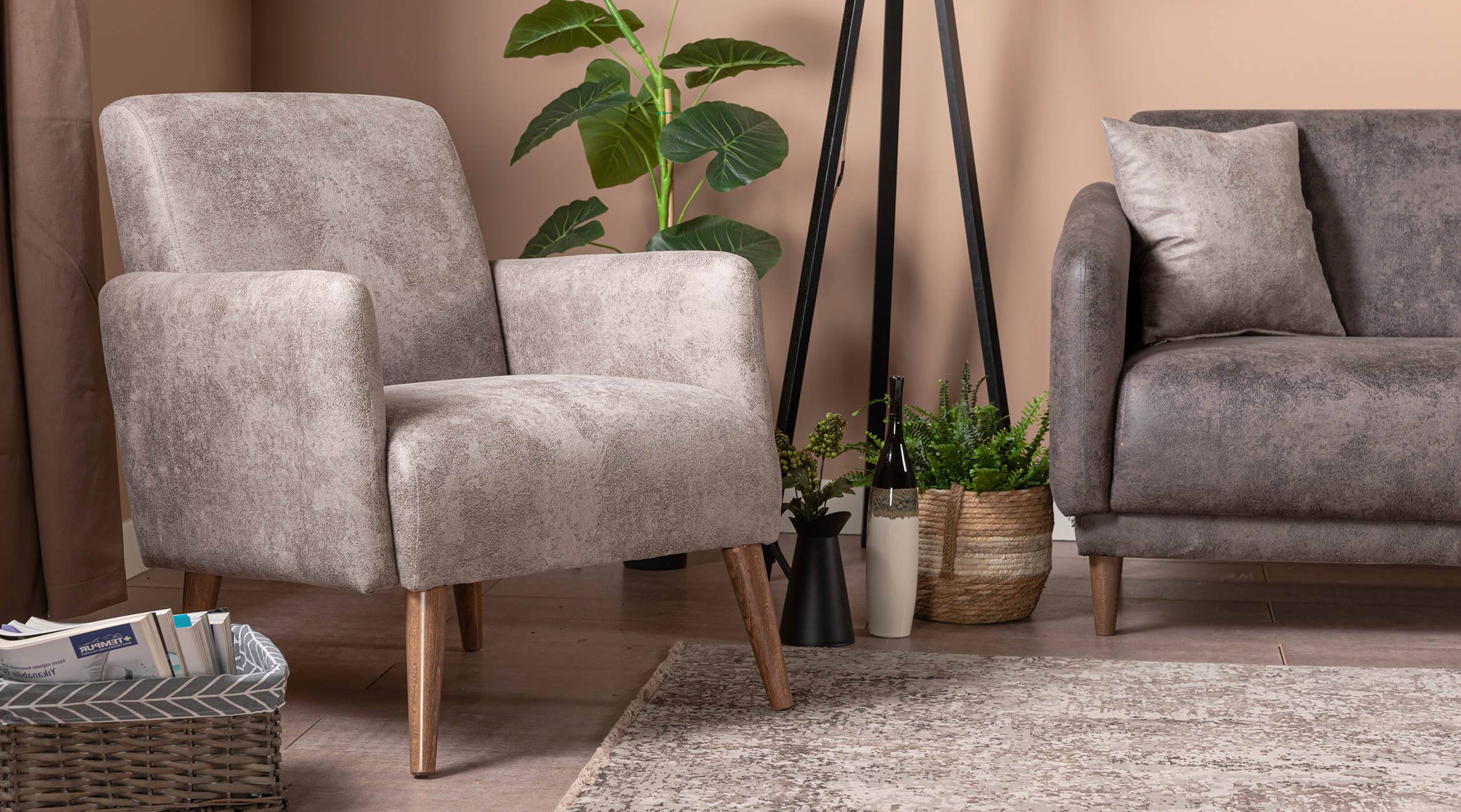 Sessel Textil Wohnzimmer Polstermöbel Modern Einrichtung Design Sitz